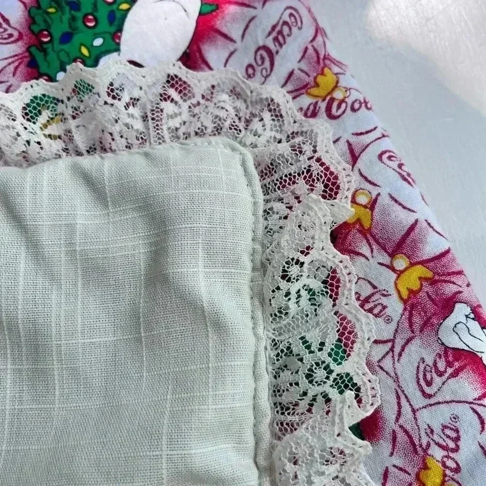 Vintage Coca‎ Cola Christmas Bear Handmade Blanket Unique Gift